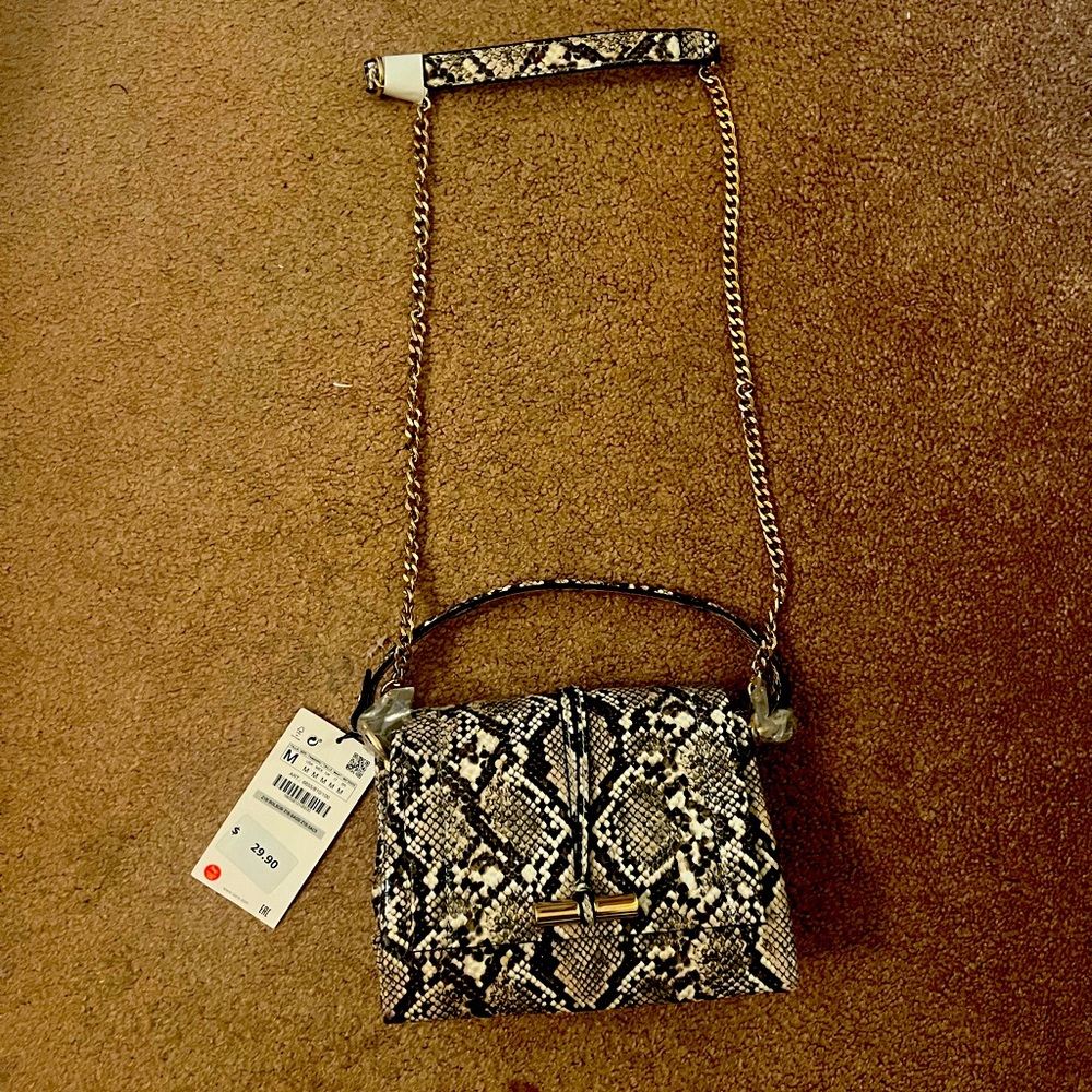 Faux snakeskin purse